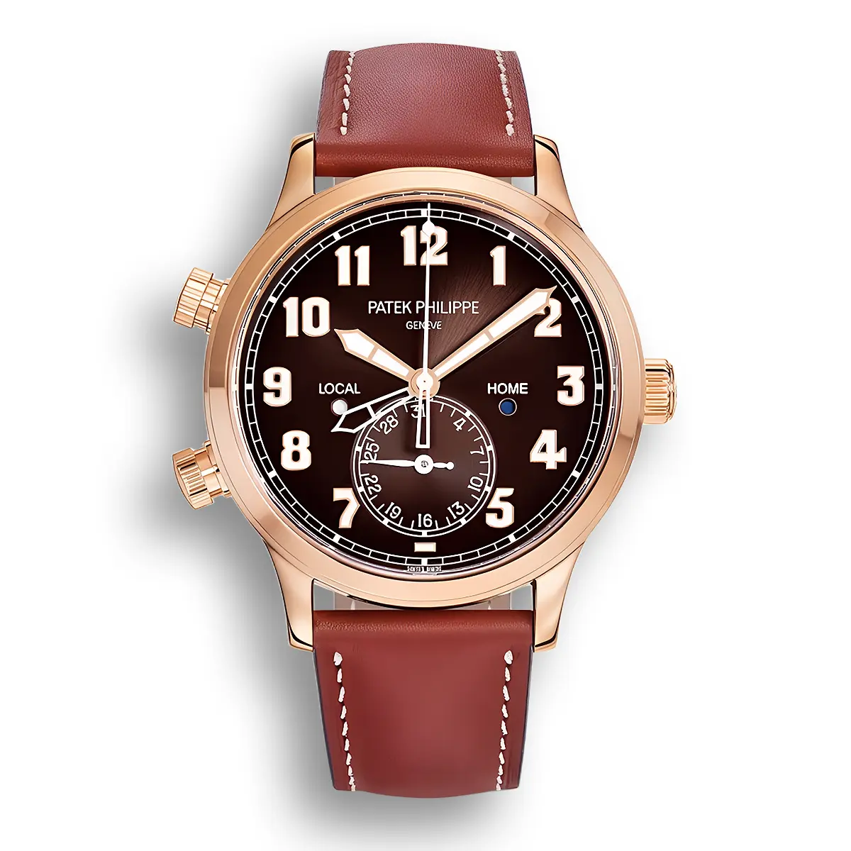 Complications 5524R-001 CALATRAVA PILOT TRAVEL TIME.  42 mm,Rose Gold