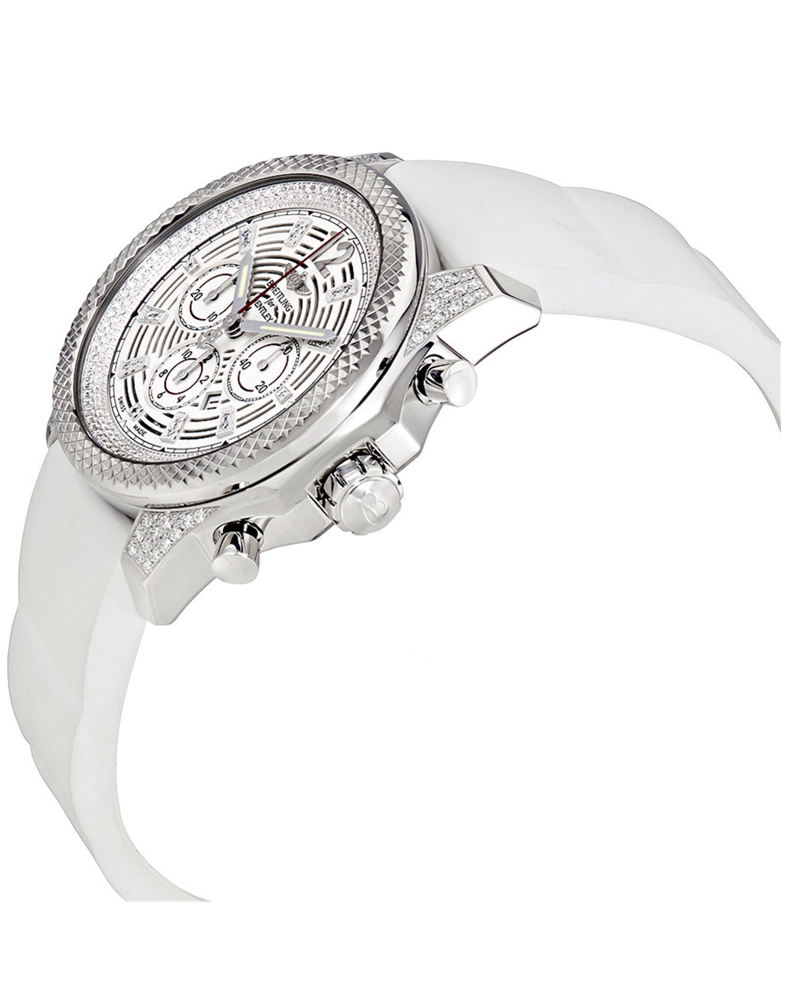 Bentley Silver Dial White Rubber Strap A41390AP G788WHRD
