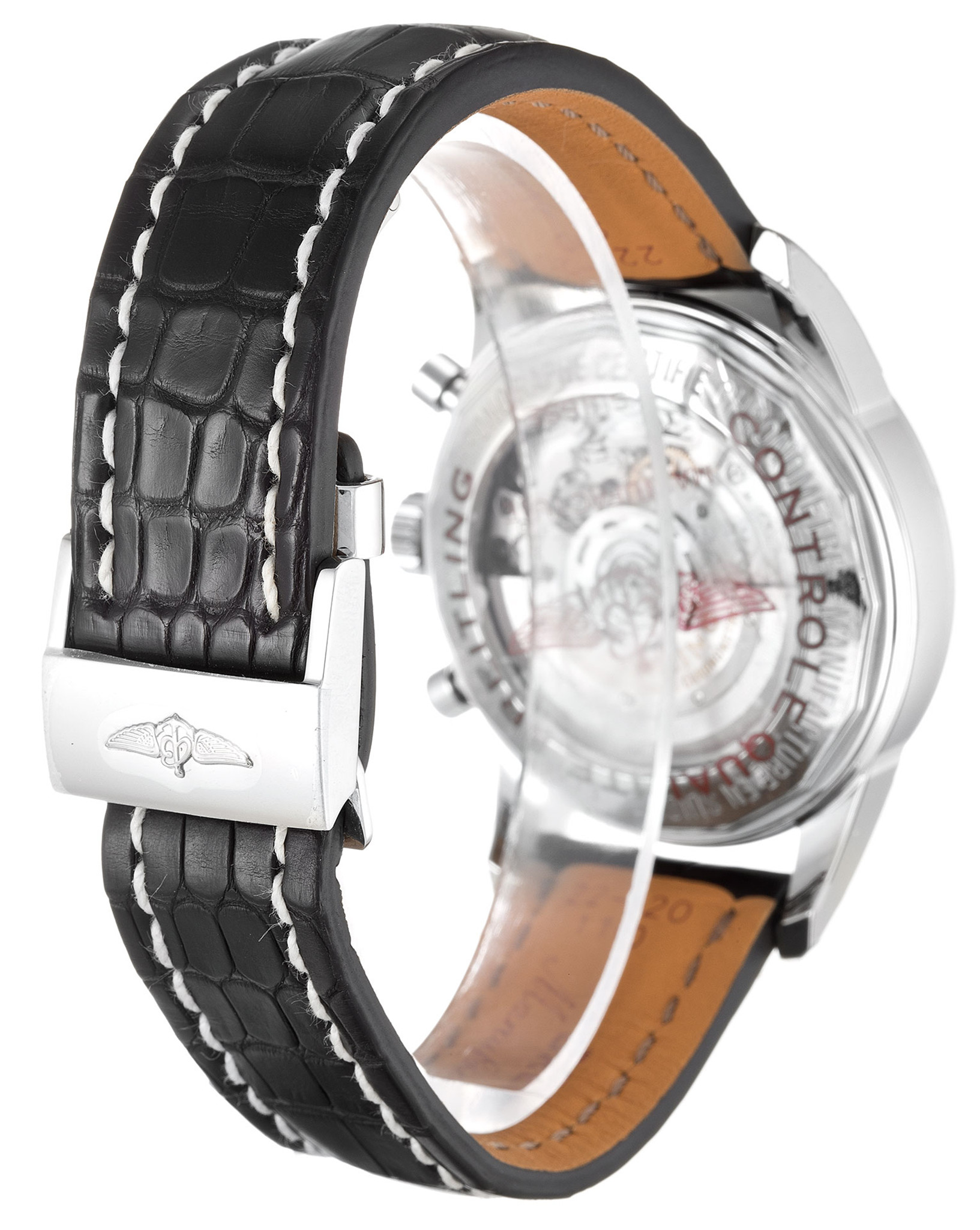 Transocean Chronograph White Case Stick Markers AB0152