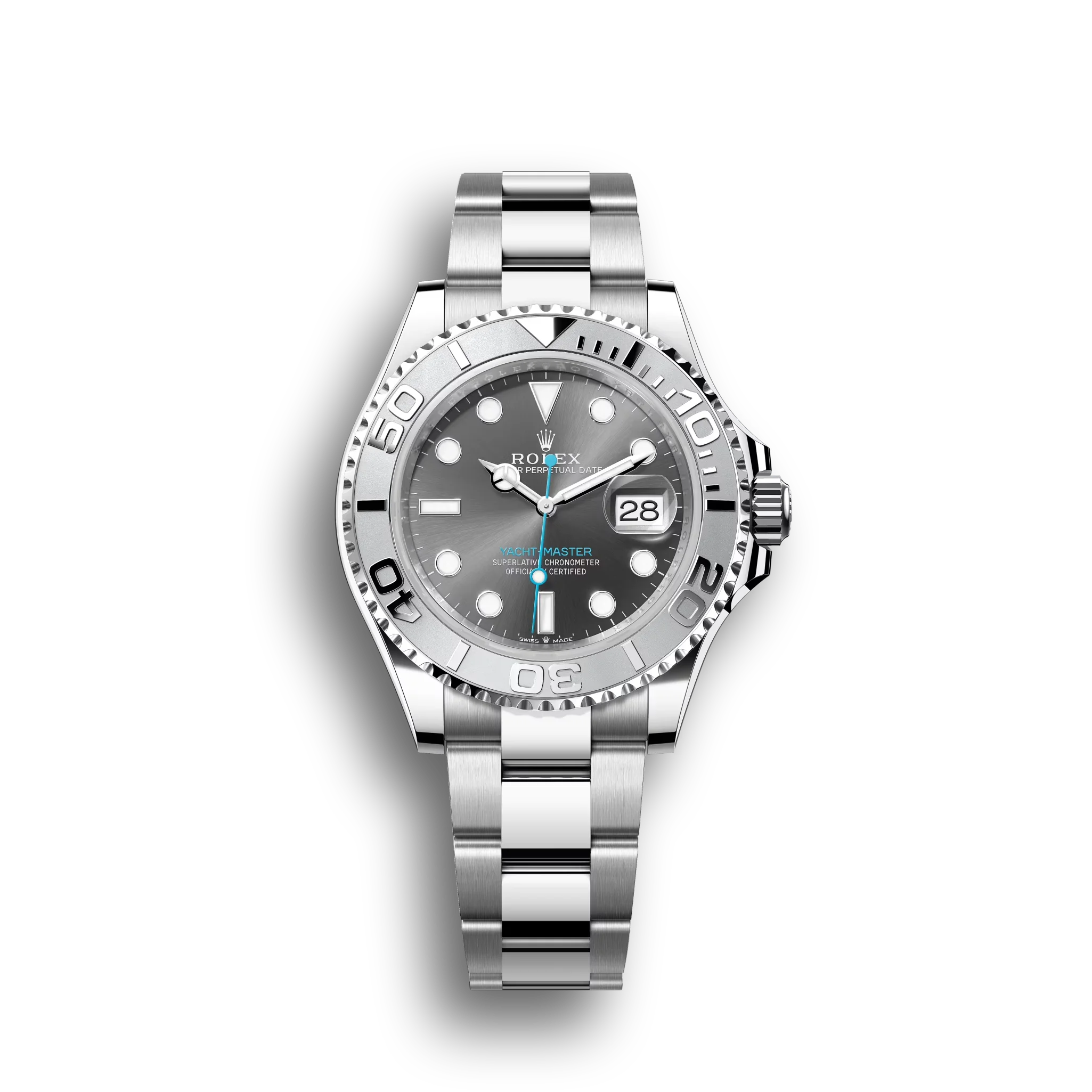 Yacht-Master: Oystersteel and platinum, Oyster bracelet, m126622-0001
