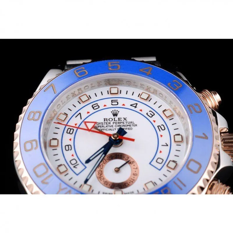 Yacht-Master Blue Ceramic Bezel White Dial Watch