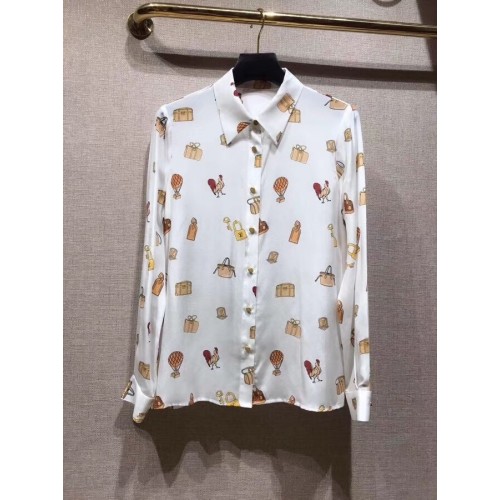 louis vuitton LAVALLIERE BLOUSE 1A4ZKL WHITE