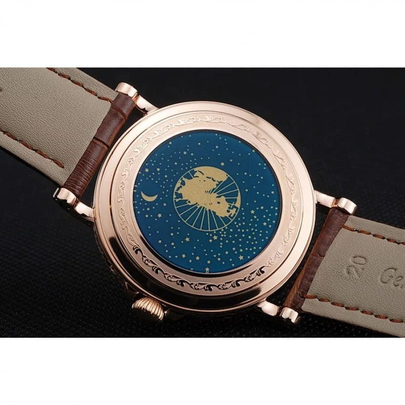 Perpetual Calendar Retrograde Dial White 40 mm, Rose Gold Plated