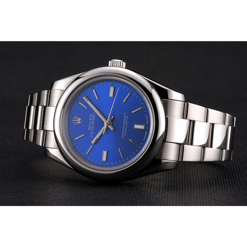 Oyster Perpetual Blue Dial Stainless Steel Case And Bracelet