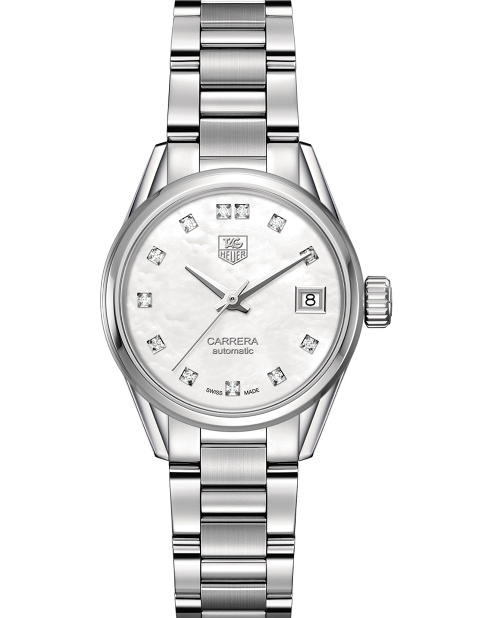 Carrera Mother Pearl White Dial l WoMen's Watch WAR2414.BA0776 28MM