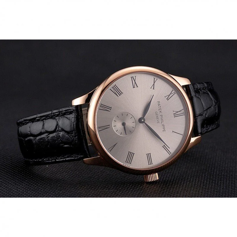 Calatrava Dial Silver 40 mm, Rose Gold
