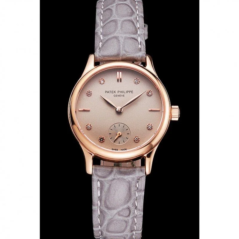 Calatrava Silver & Diamond Dial 28 mm, Rose Gold Plated