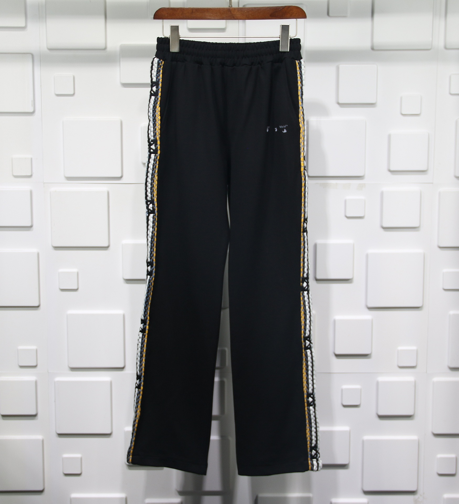 WOOL WEBBING EMBROIDERED ARROW PANTS