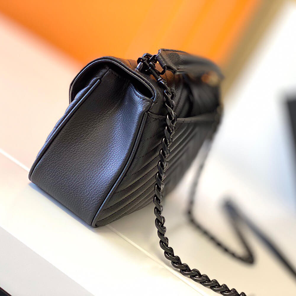 YSL Saint Laurent College quilted-leather satchel bag