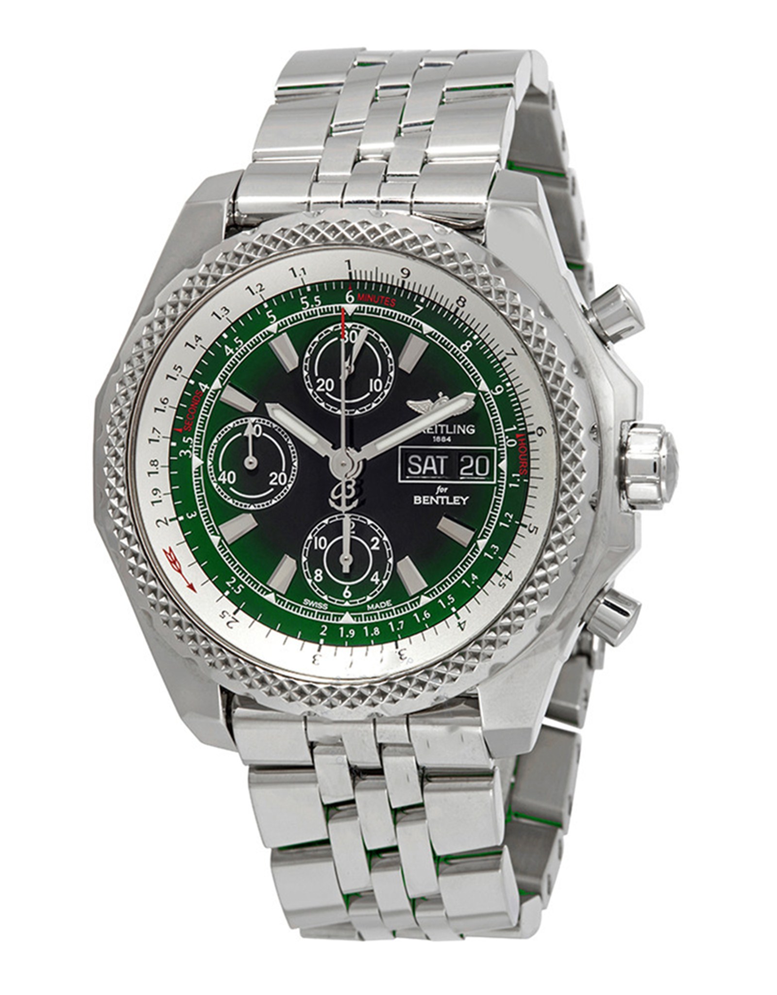 Bentley Black Dial Stainless Steel Bracelet A1336512 L520