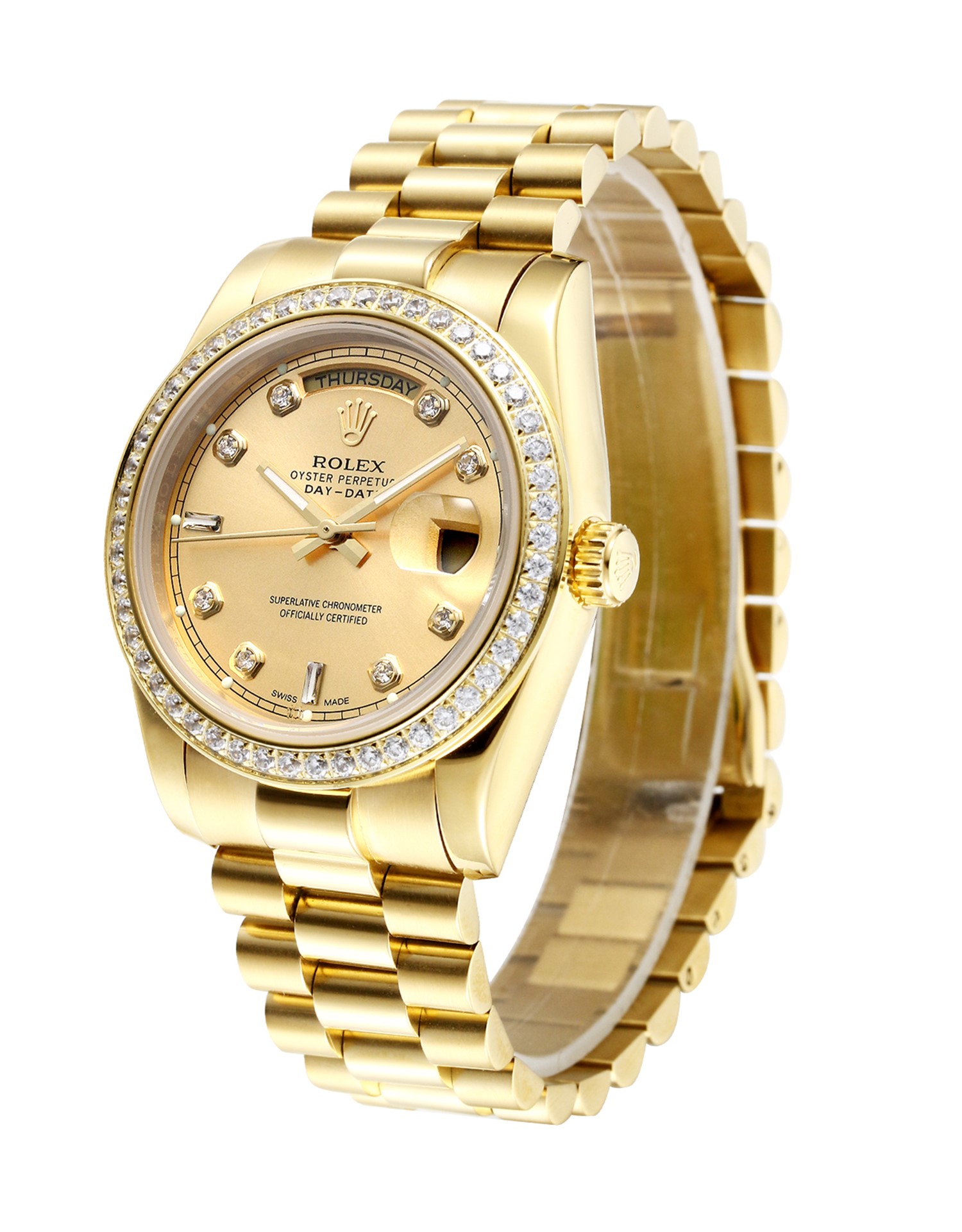 Day Date Yellow Gold Dial 128348RBR Watch 40MM