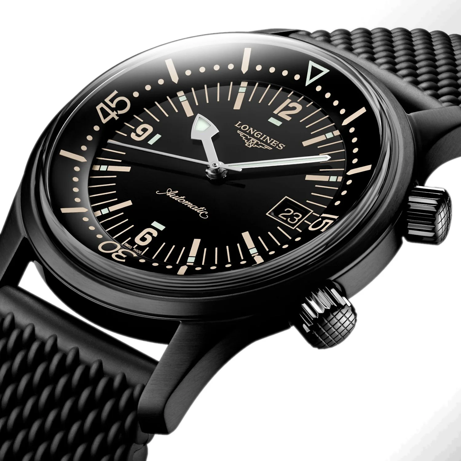 Legend Diver 42MM Automatic Black PVD Coated Case Watch L37742509