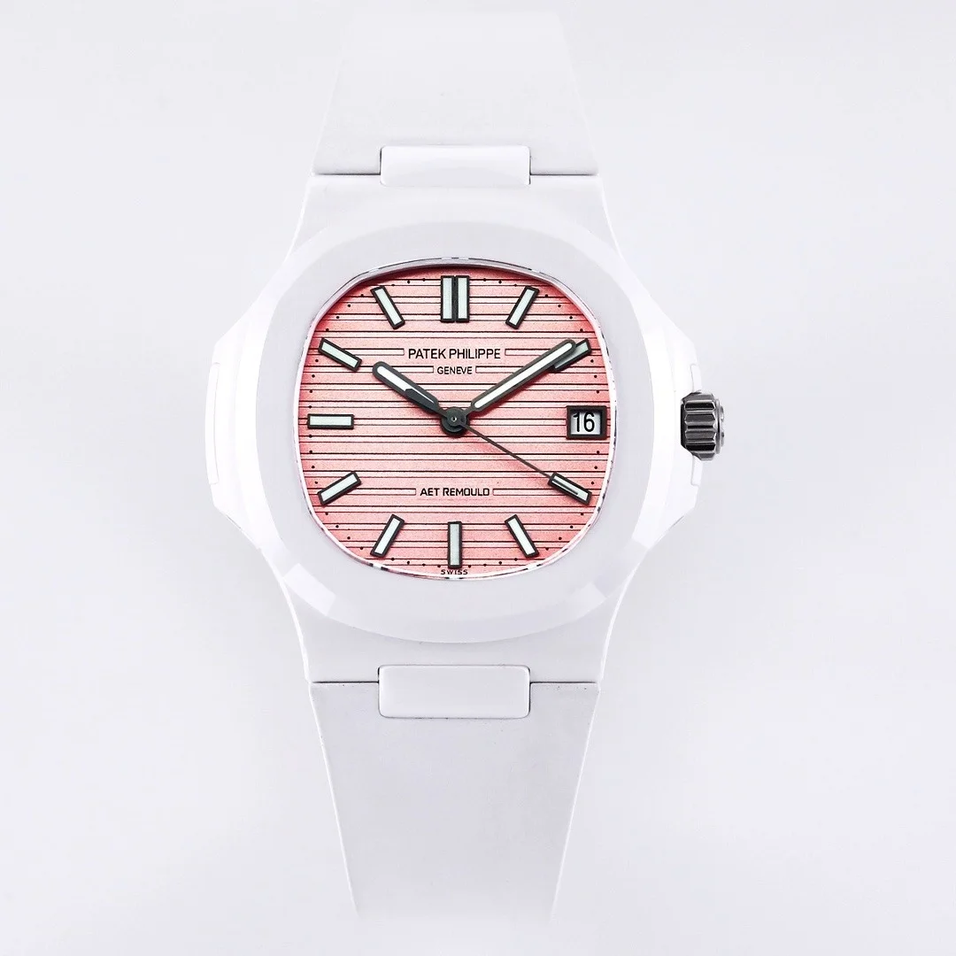 Nautilus 5711/1A-018  40 mm, Rubber Strap Pink Dial