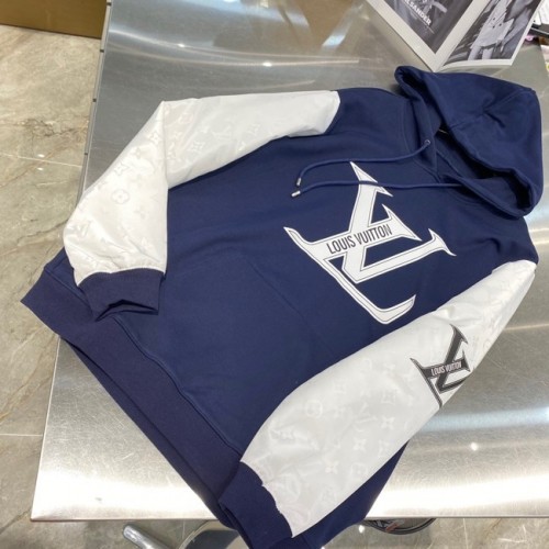 louis vuitton white-blue hooded sweatshirt
