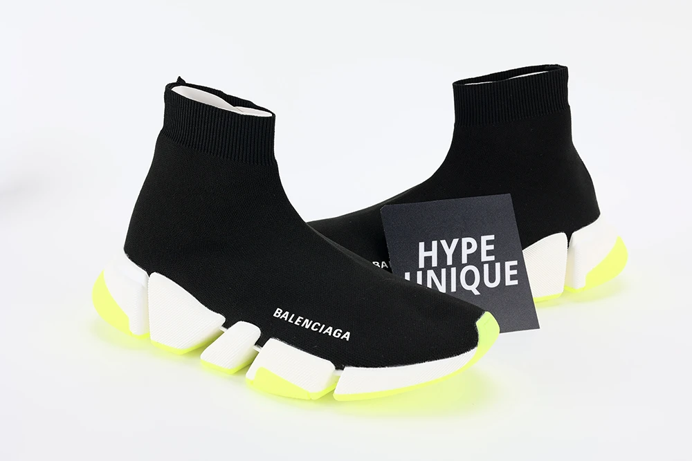 Balenciaga Speed 2LT BLACK/WHITE/FLUORESCENT GEEN