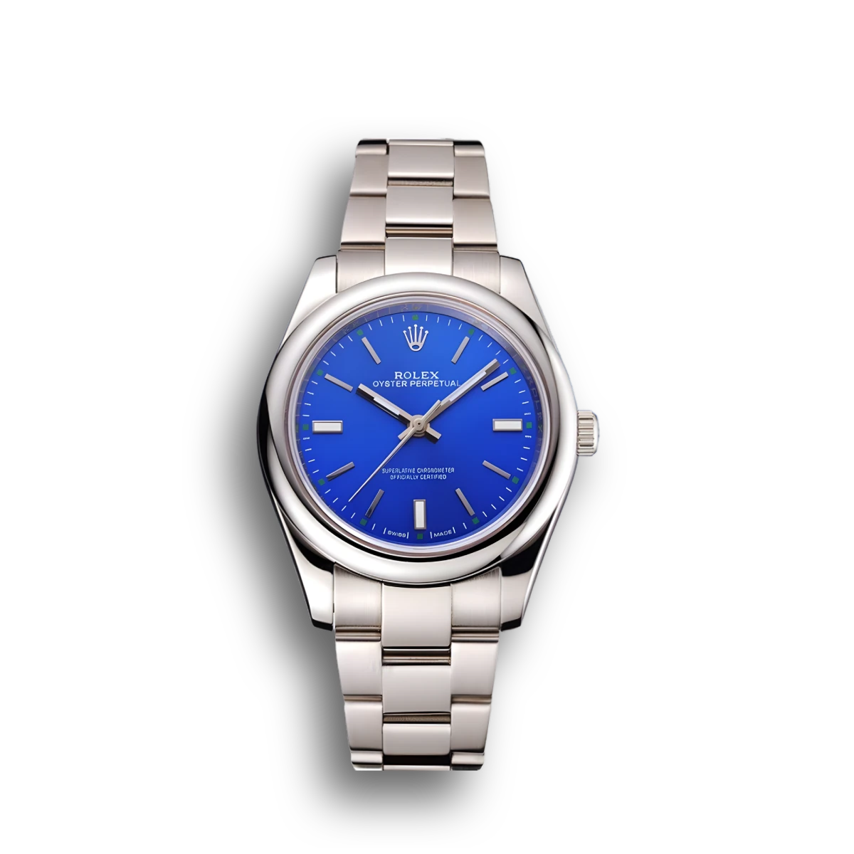 Oyster Perpetual Blue Dial Stainless Steel Case And Bracelet
