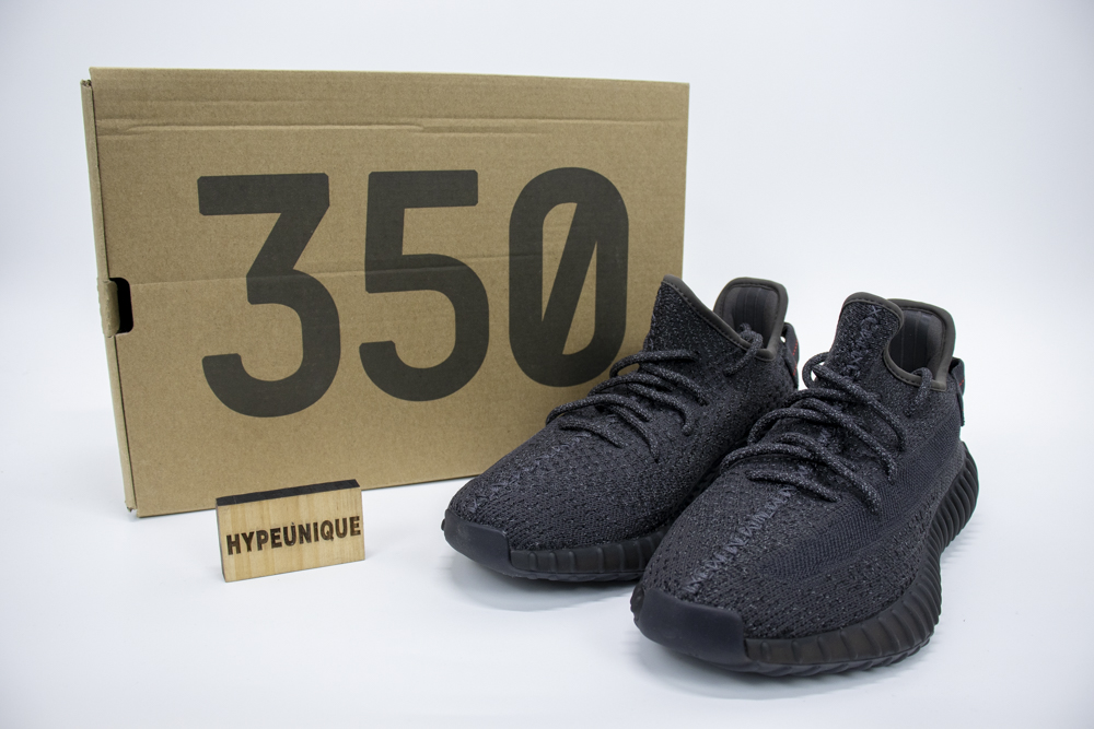 Yeezy 350 V2 Static All Black Reflective For Sale