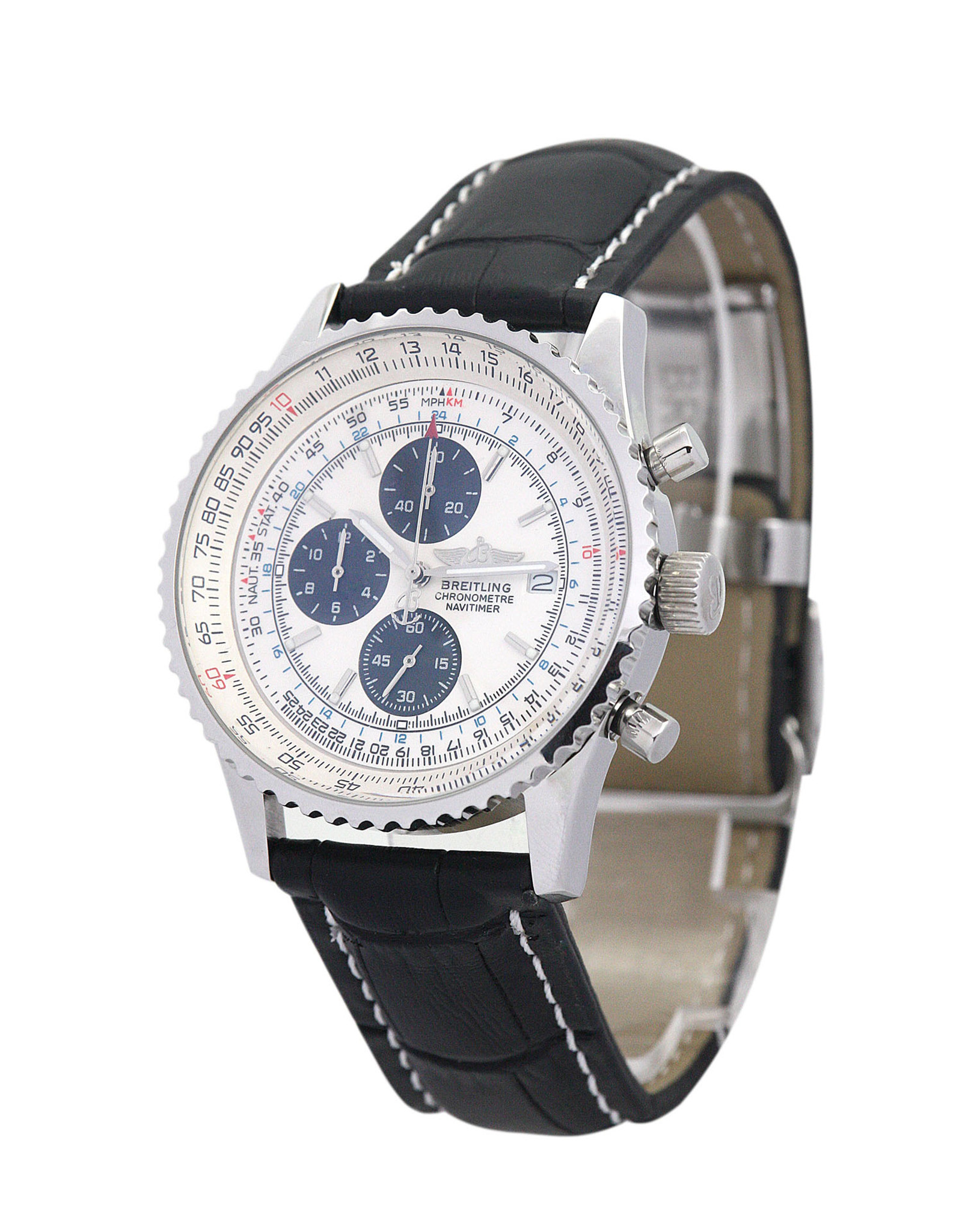 Navitimer White Dial Stick Markers A23322