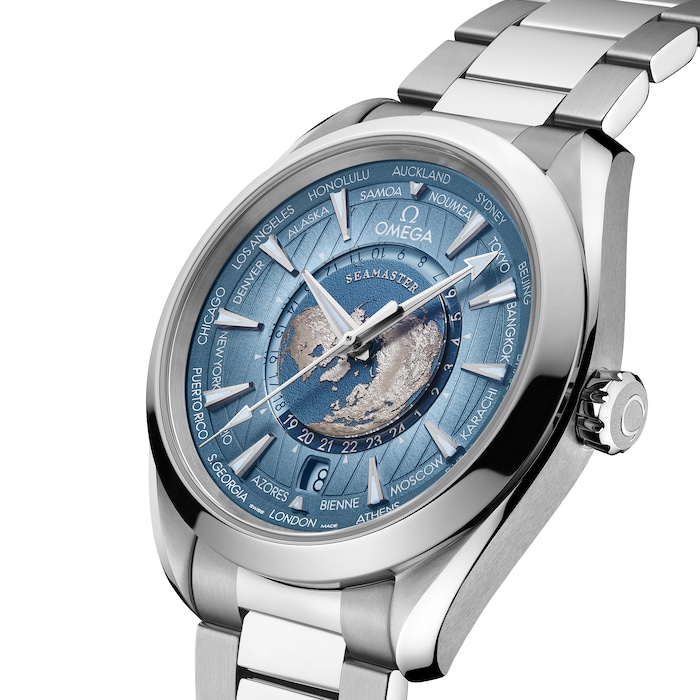 Seamaster Aqua Terra 150M Co-Axial Master Chronometer Gmt Worldtimer 43mm Summer Blue