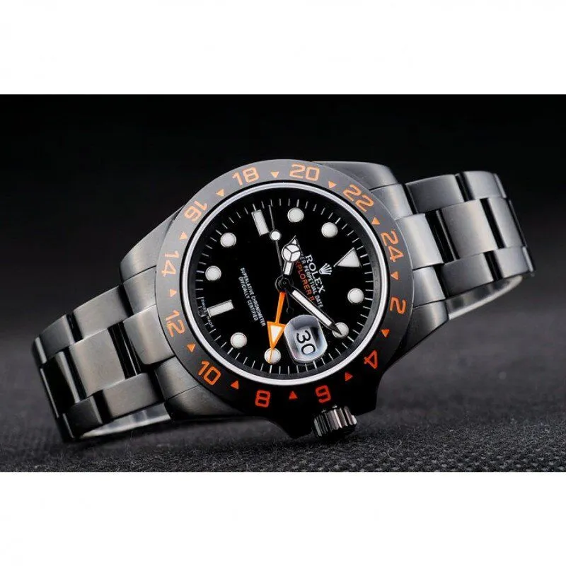 Swiss Explorer Black Ceramic Bezel Black Dial Watch 98240