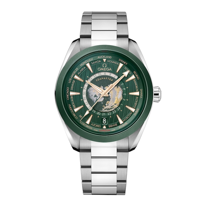 Seamaster Aqua Terra 150m Co Axial Master Chronomaster GMT Worldtimer 43mm Mens Watch Green