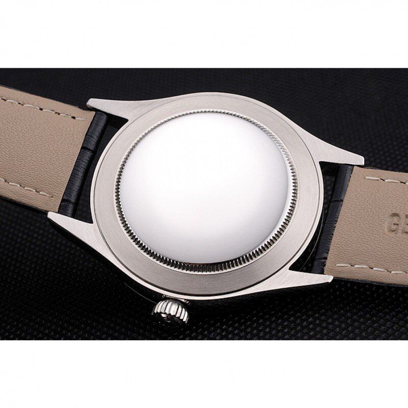 Swiss Cellini Date White Dial Stainless Steel Case Black Leather Strap