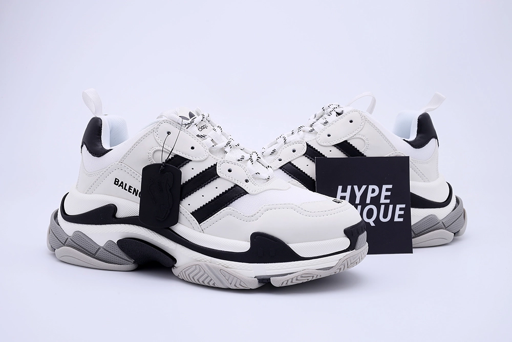 AD X BALENCIAGA TRIPLE-S BLACK WHITE BEST QUALITY