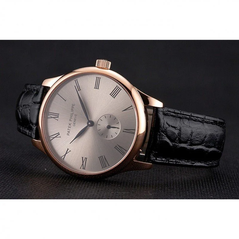 Calatrava Dial Silver 40 mm, Rose Gold