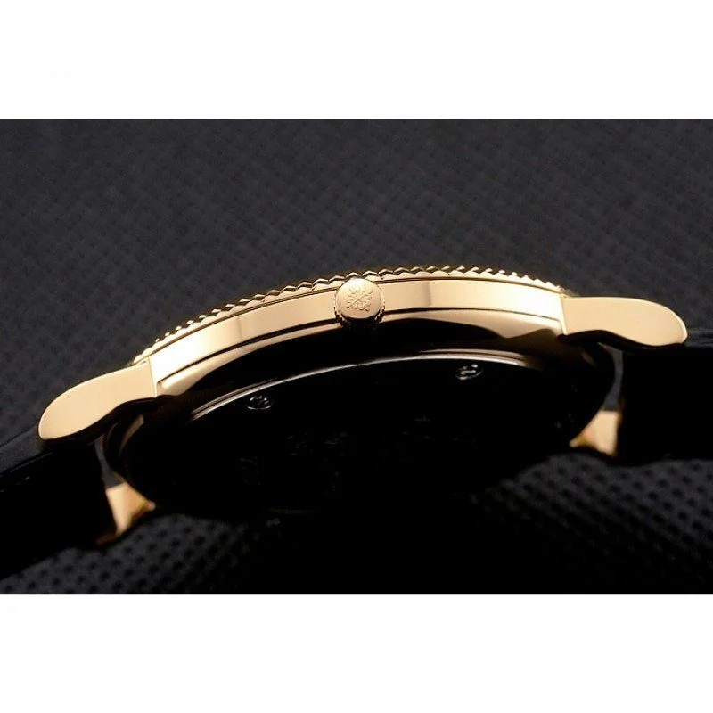 Calatrava Black Dial Roman 40 mm, Yellow Gold Plated