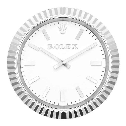 presidential piece silver white wall clock