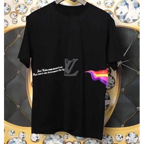 Louis Vuitton Rainbow and Logo T-shirt Black