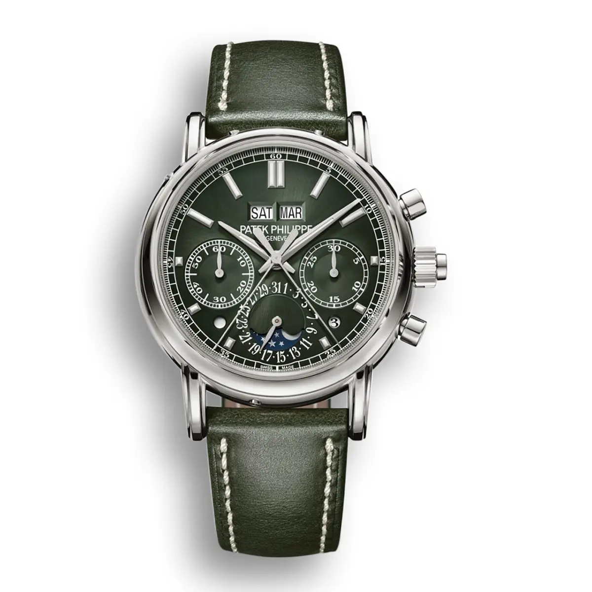 Split-Seconds chronograph, Perpetual calendar 40 mm,White gold,5204G-001