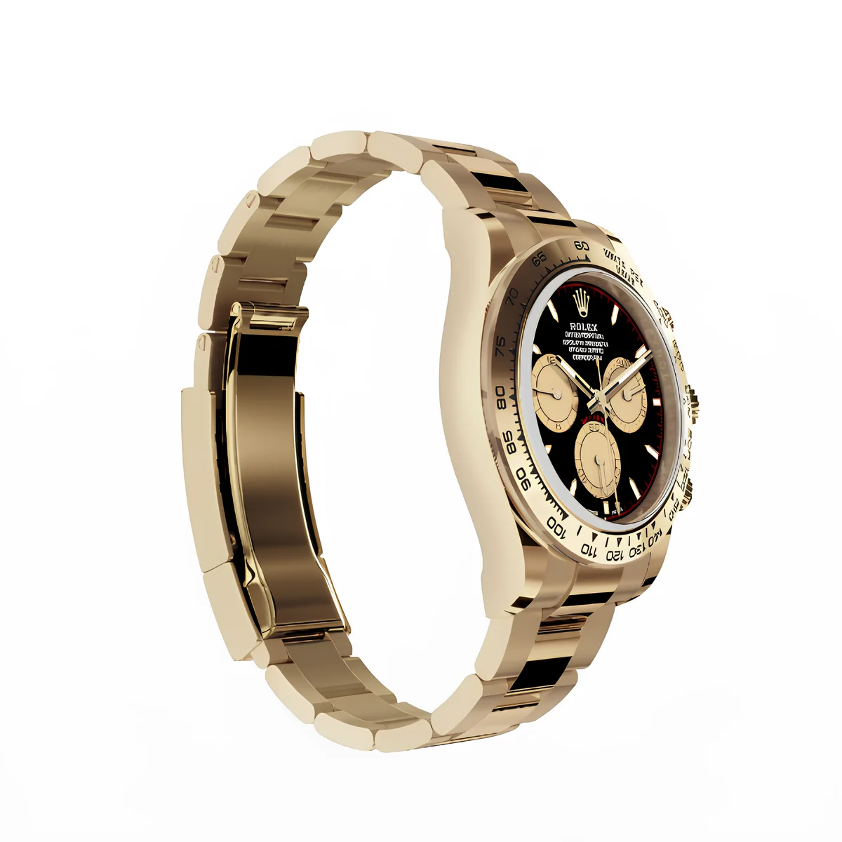 Daytona Cosmograph: Oyster, Yellow gold, Black and champagne-colour dial, m126508-0002