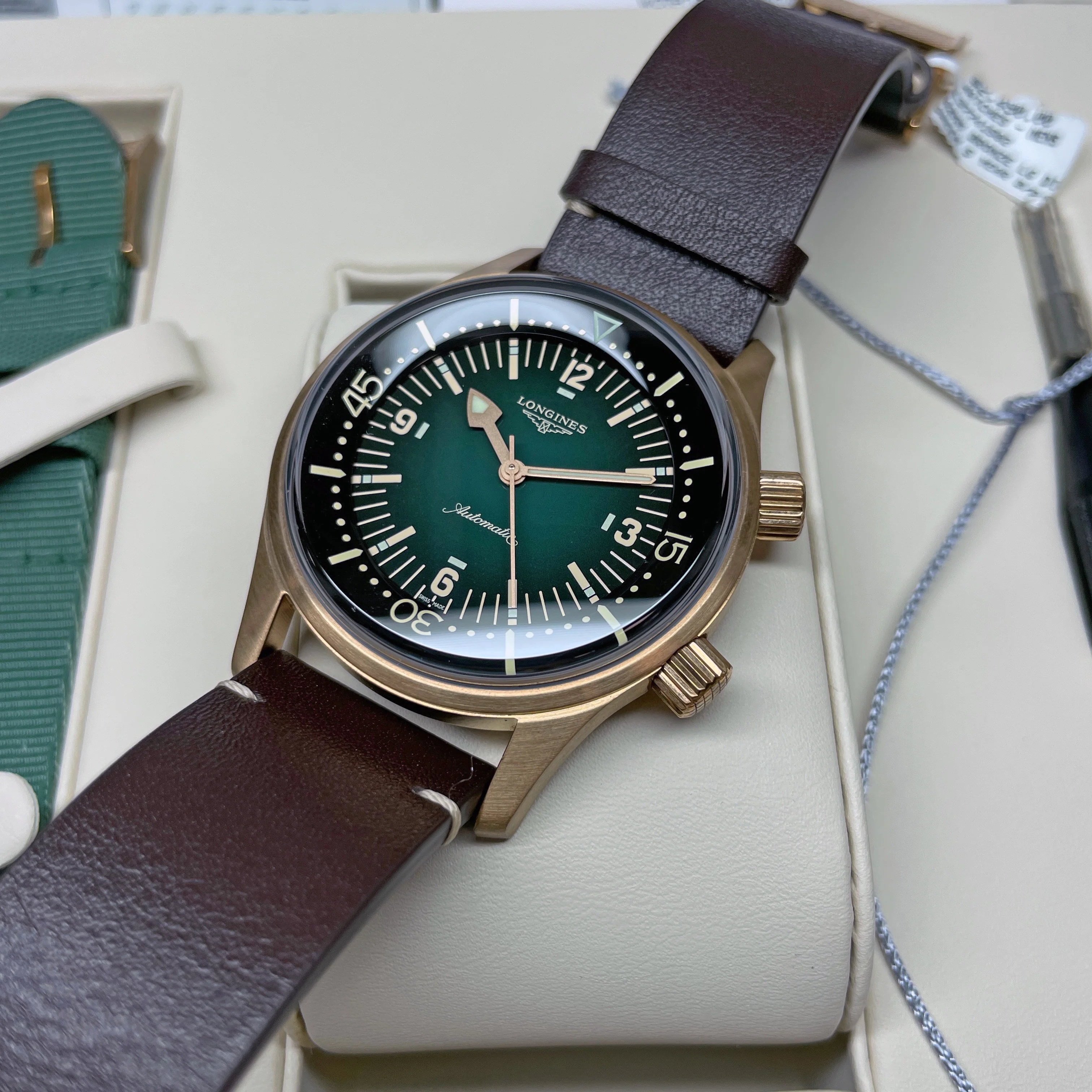 Legend Diver 42MM Automatic Green Bronze Case Nato Watch L37741502