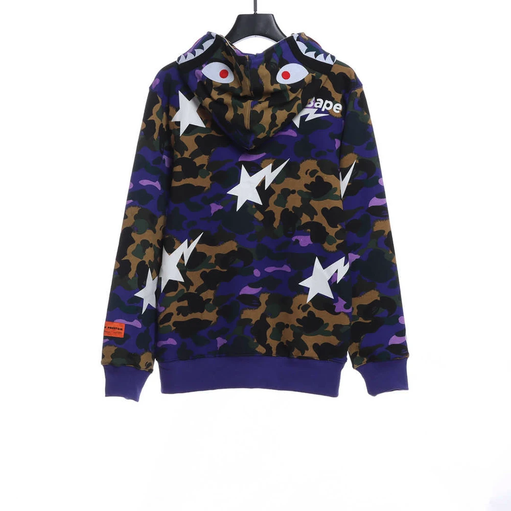 Joint Purple Shark Zip Hoodie