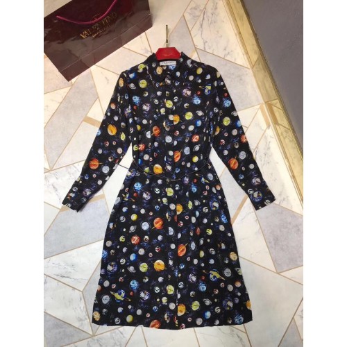 louis vuitton spring planets printed long shirt