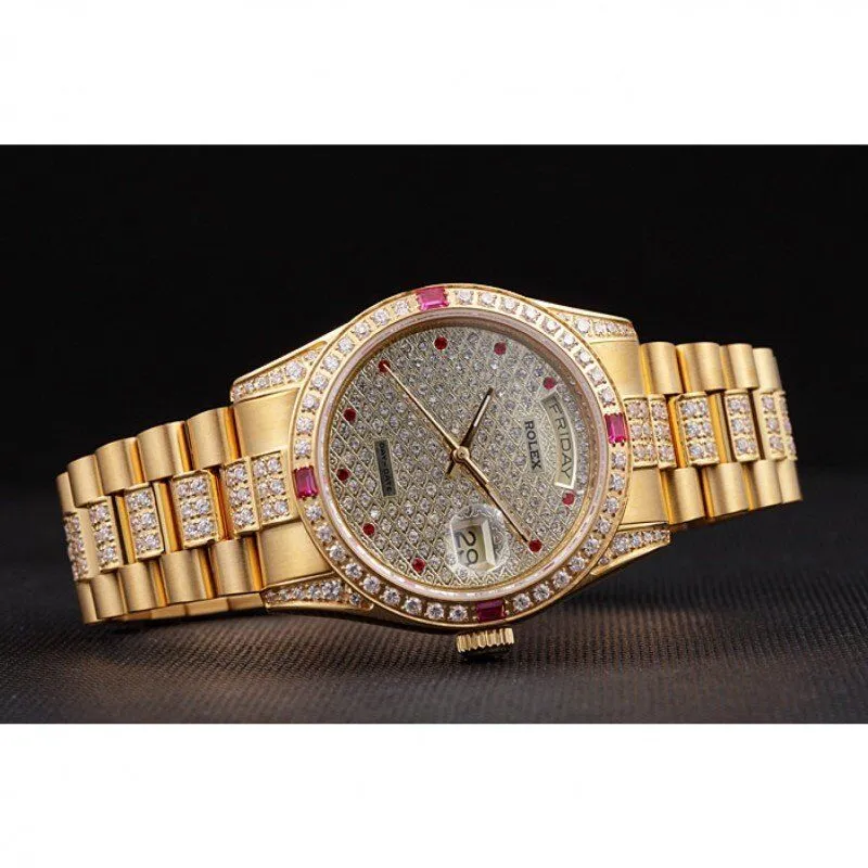Swiss Day-Date Diamonds Yellow Gold-SRL184 621614