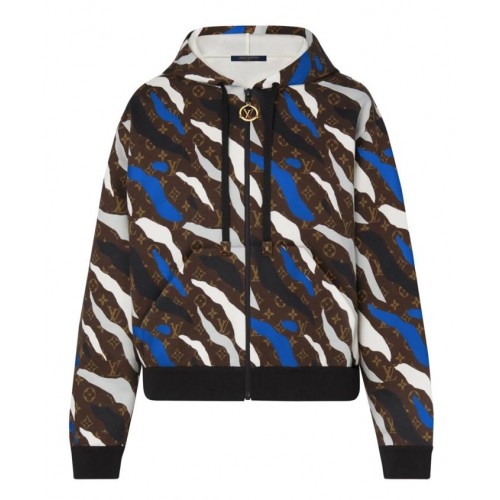 Louis Vuitton Women's LVXLOL Zip-up Hoodie Blue