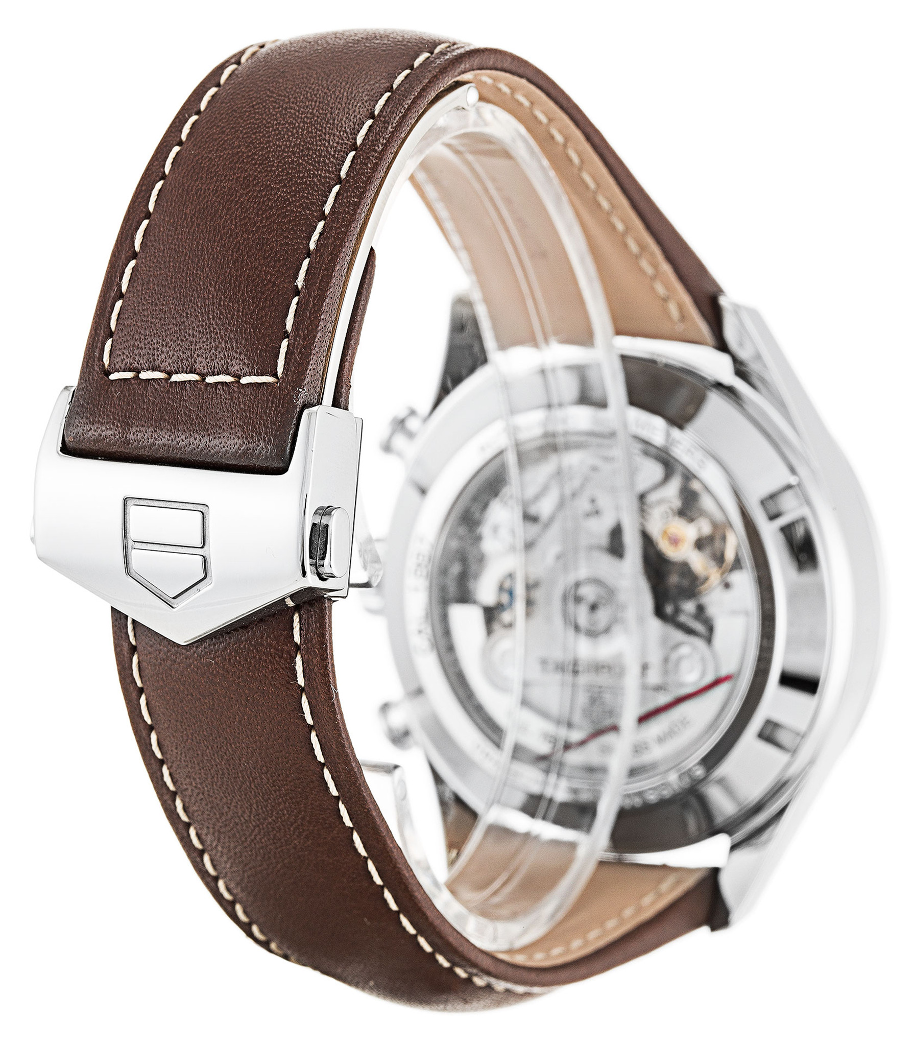 Carrera CAR2111.FC6291 White Dial Leather Strap 41MM