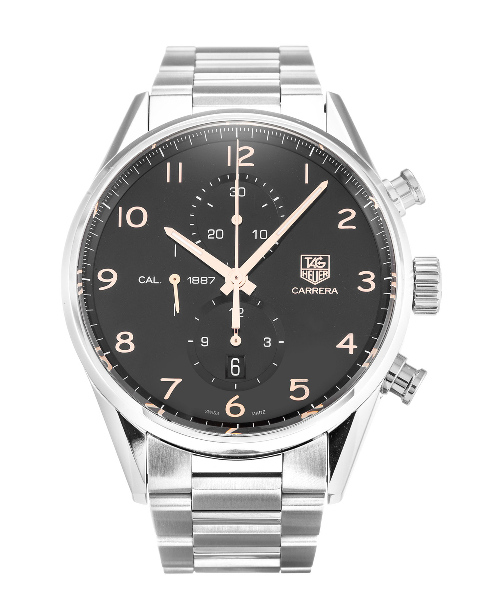Carrera CAR2014.BA0796 Black Dial Number Markers 43MM