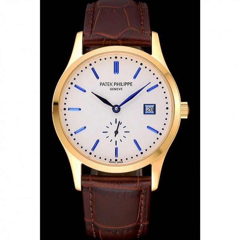 Calatrava Dial White 41 mm, Yellow Gold Plated