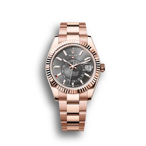 Sky-Dweller: Everose gold, slate dial, Oyster bracelet, m336935-0004