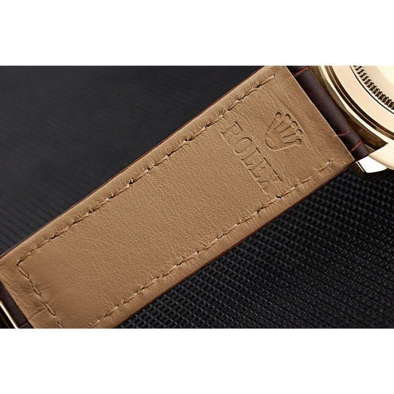 Cosmograph Daytona Gold Case White Dial Brown Leather Bracelet 622633