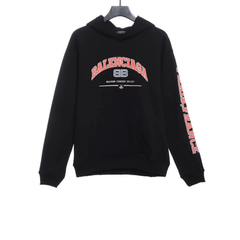 Double B cracked print hoodie