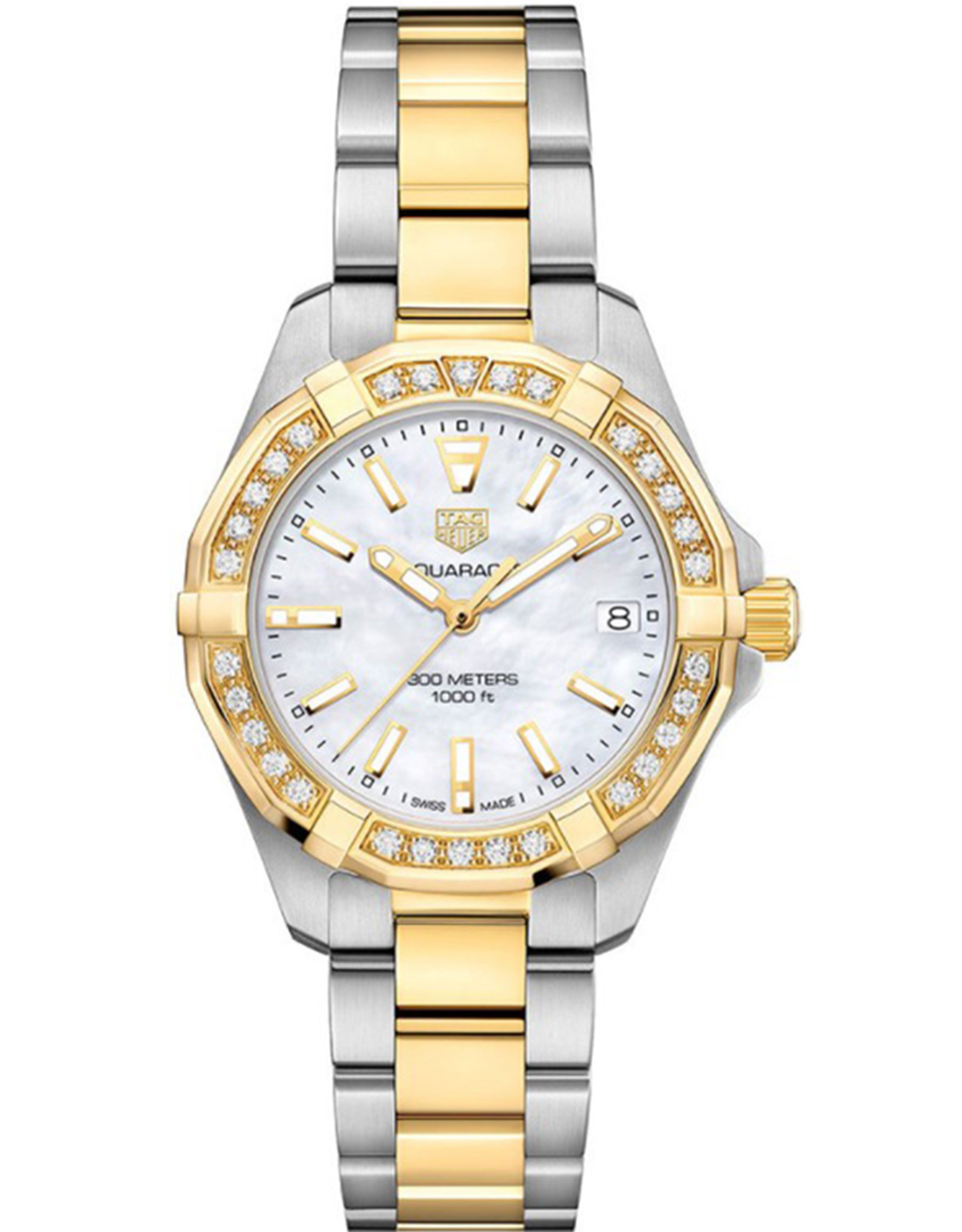 Aquaracer Diamond and Gold WoMen's Luxury Watch WBD1321.BB0320 32 MM