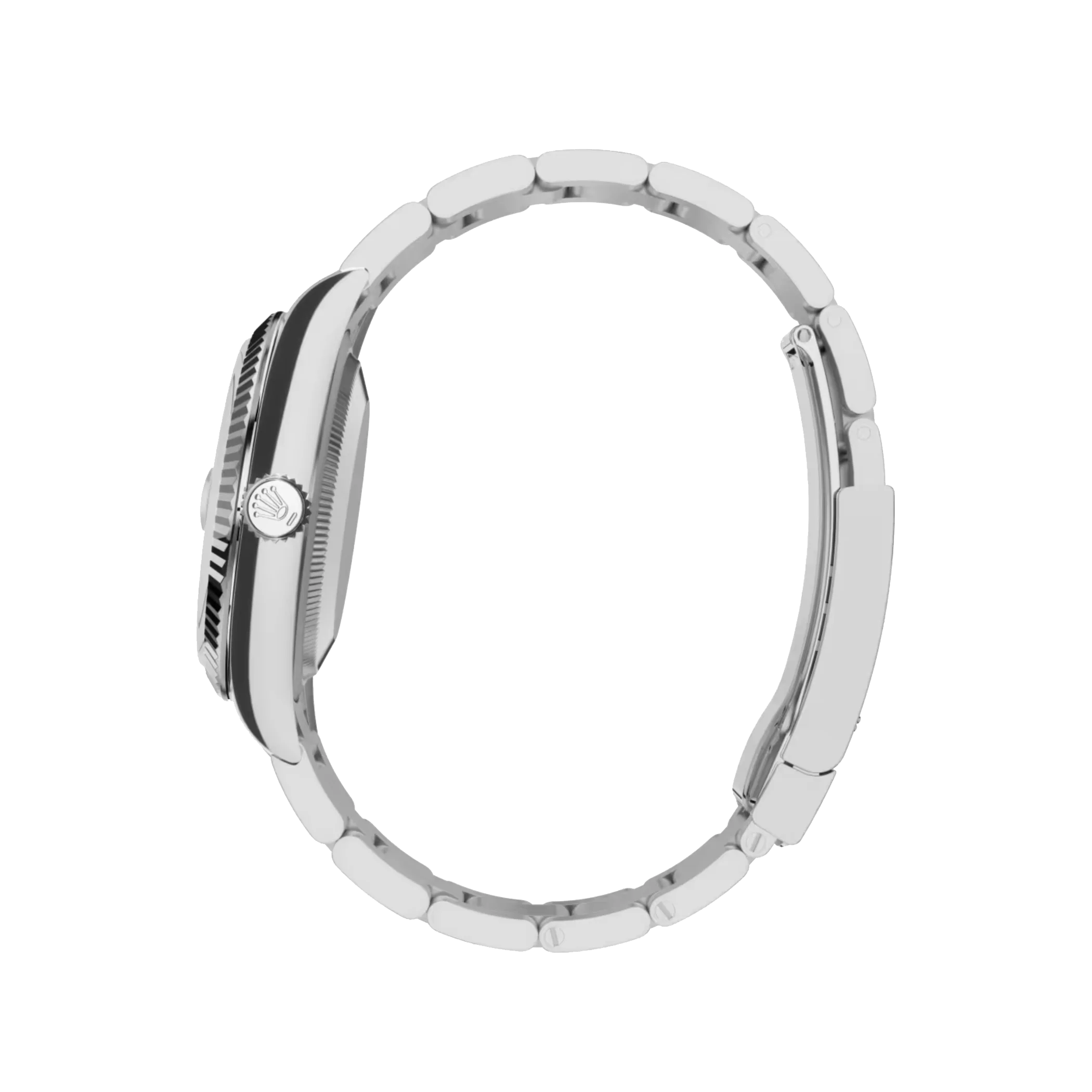 Datejust: Oystersteel and white gold, bright black, m126234-0016