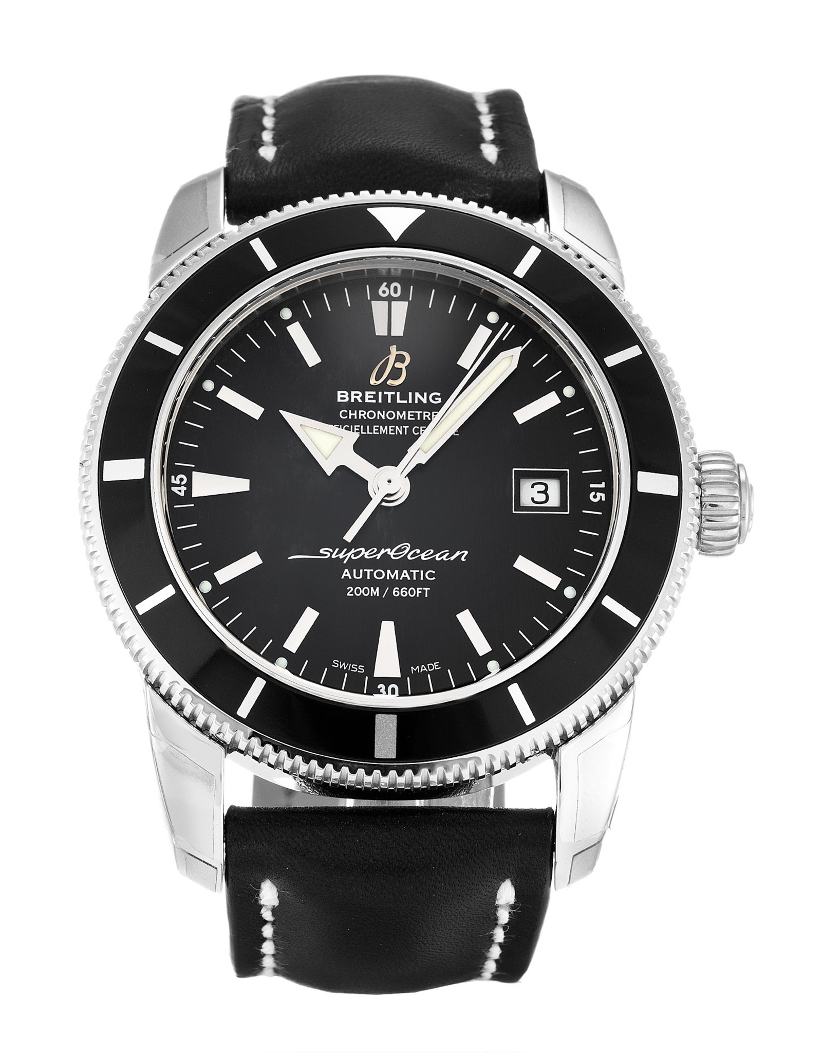 SuperOcean Heritage Black Dial Stick Markers A17321