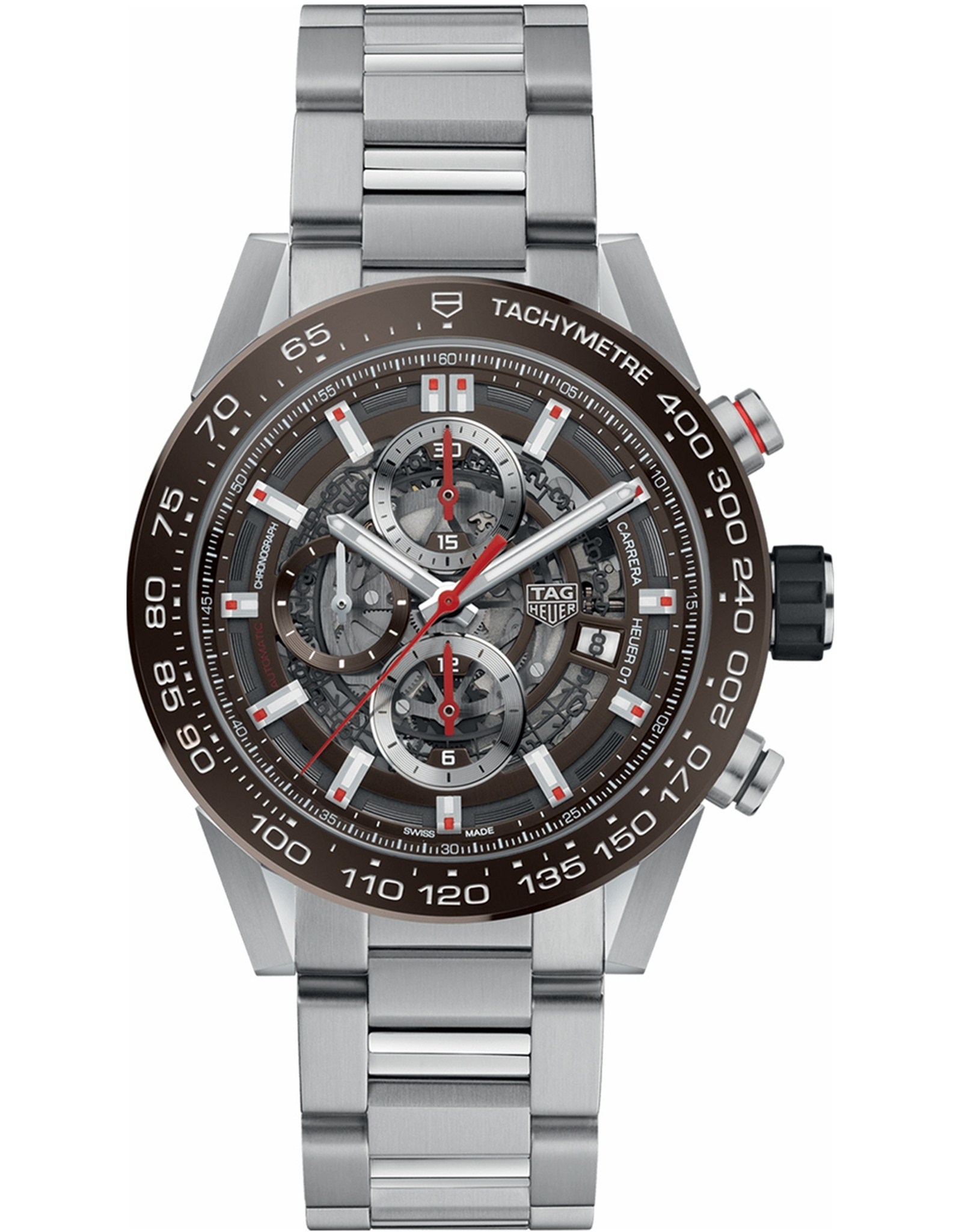 Carrera Brown Dial Chronograph Men's Watch CAR201U.BA0766 43MM