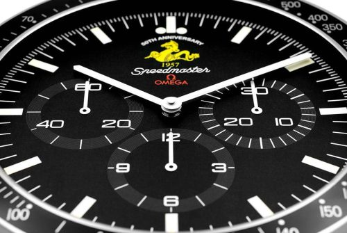 speedmaster moonwatch wall clock 50th anniversary silver