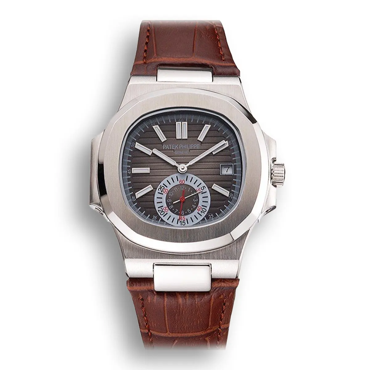 Nautilus 5980R-011 Dial Silver 40 mm, Stainless Steel